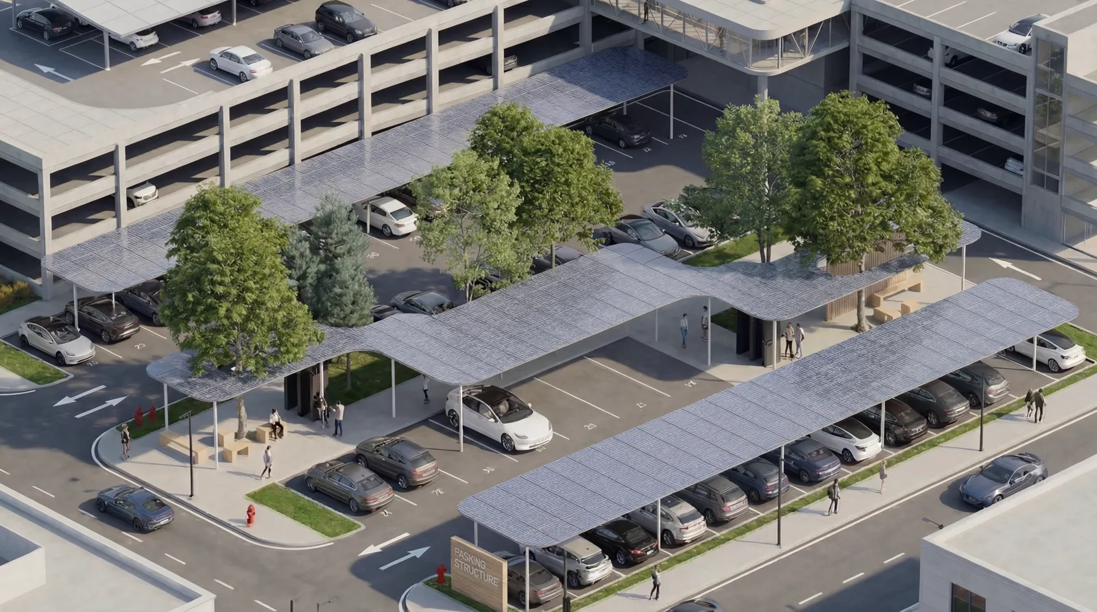 A Solar Form canopy over open terrain